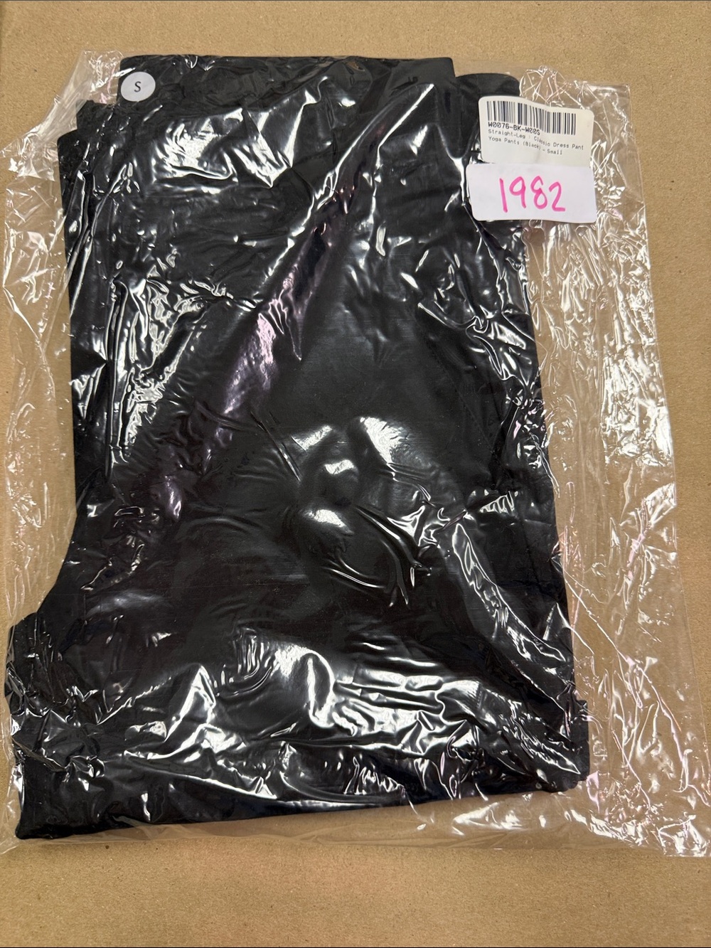 New Betabrand Black Straight Classic Dress Pant Yoga Pants Small